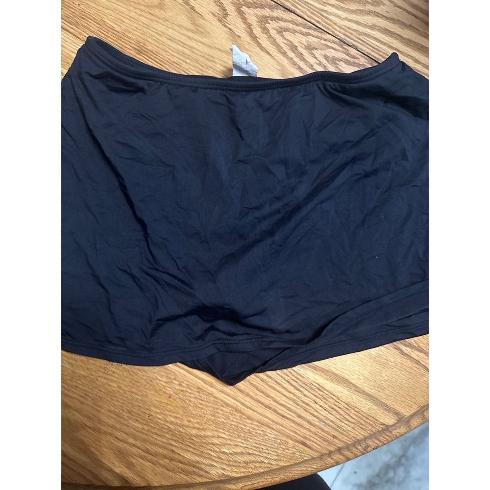 Swim Systems Womens Black Swim Skirt with Attached Brief C285 Size M